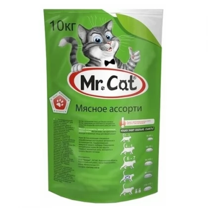 Сухой корм для кошек Mr.Cat Мясное ассорти 10 кг арт. 101427049885 купить в Симферополе недорого, цена 1400 руб. в интернет-магазине
